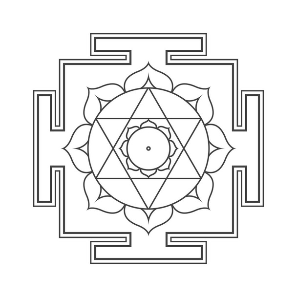 hinduism yantra sacred geometry mandal - Vector, Image