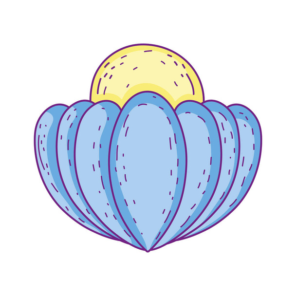 decorative shell isolated icon - Vector, Image