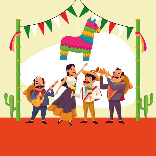 Mexicanen Cinco de Mayo cartoon - Vector, afbeelding