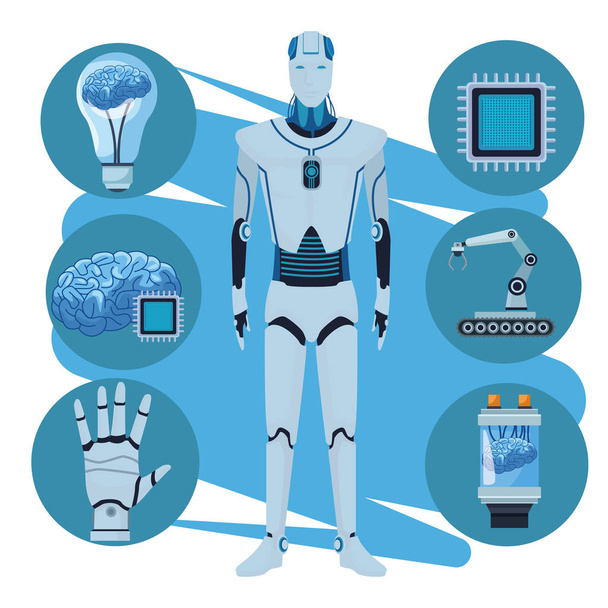 το ρομπότ humanoid avatar - Διάνυσμα, εικόνα