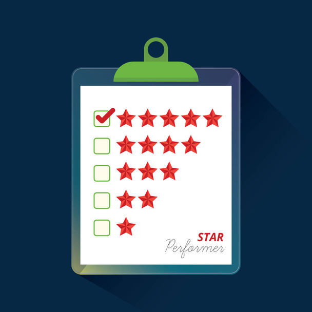 Customer feedback concept in flat style - Vector, Image