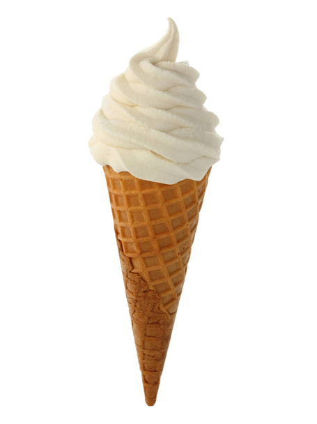helado suave servir aislado sobre fondo blanco - Foto, imagen