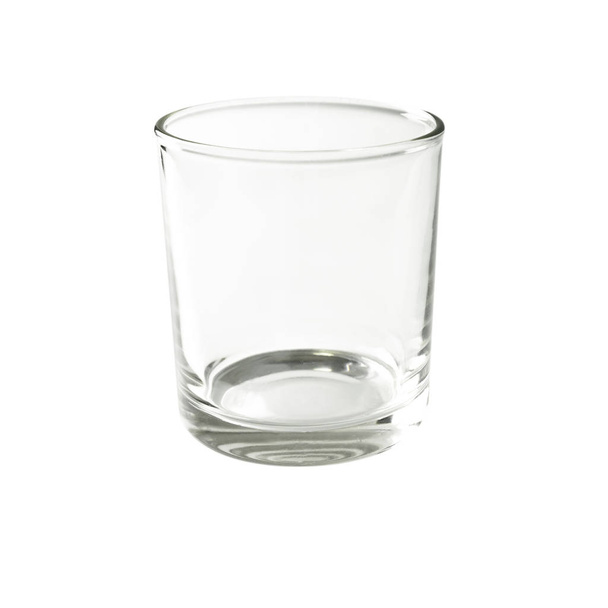 白い背景に隔離された空の水ガラスショットグラス、カクテルグラスコレクション. - 写真・画像