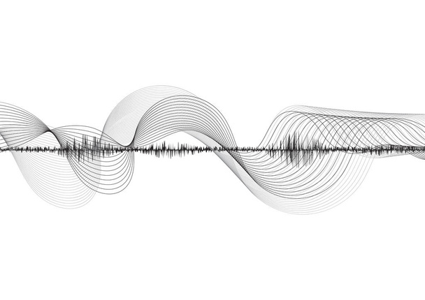 linha soundwave abstrato fundo
 - Vetor, Imagem