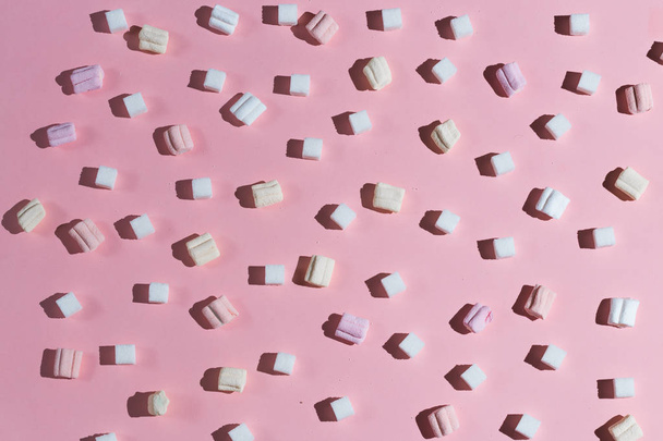 composition of marshmallows and cubes of sugar - Fotó, kép
