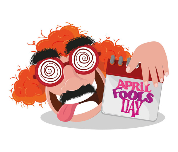 April fools day card - Vector, Image