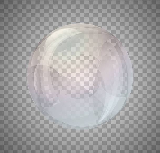 realistic rainbow color bubbles on transparent - Vector, Image
