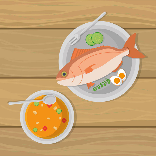 deliciosos desenhos animados alimentos
 - Vetor, Imagem