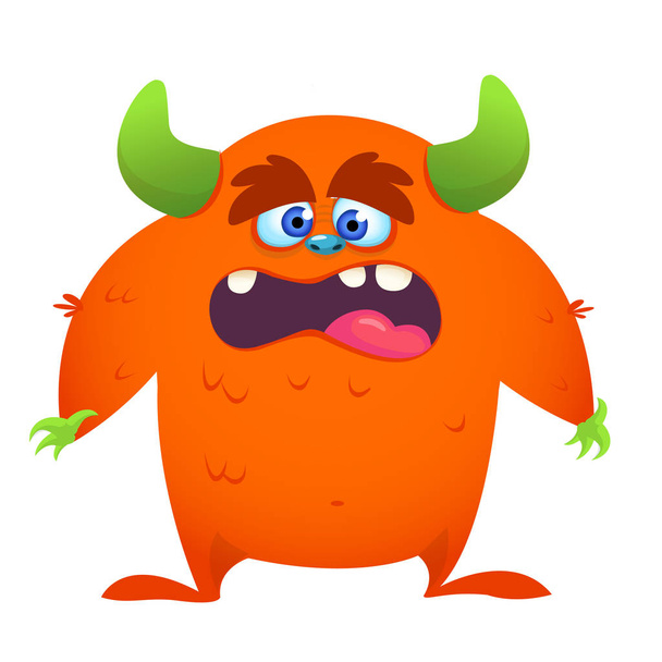 Funny cartoon monster. Vector illustration for Halloween - Vector, Image