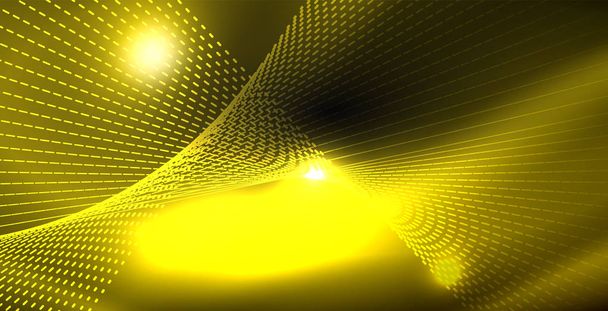 Глянцеві блискучі неонові хвилі
 - Вектор, зображення