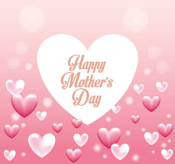 Happy mothers day card - Vector, Image