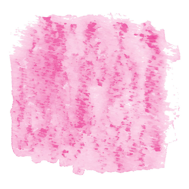 Vektor handbemalte abstrakte Aquarellmalerei - niedliche rosafarbene Flecken isoliert auf weißem Hintergrund - Vektor, Bild