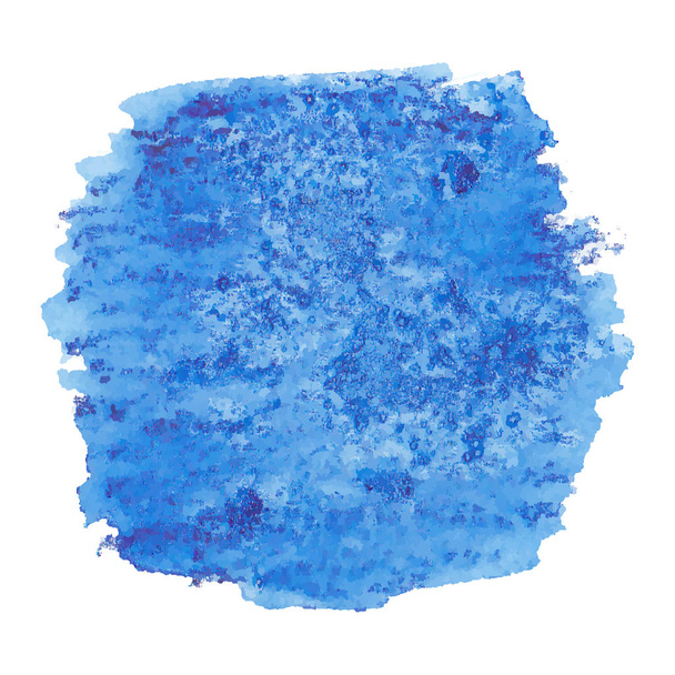 vector handgeschilderde abstract aquarel schilderij-jeans denim Deep Blue gekleurde vlek geïsoleerd op witte achtergrond - Vector, afbeelding