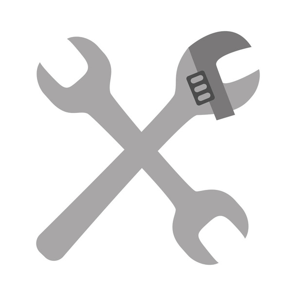 wrench adjustable tools - Vector, Image