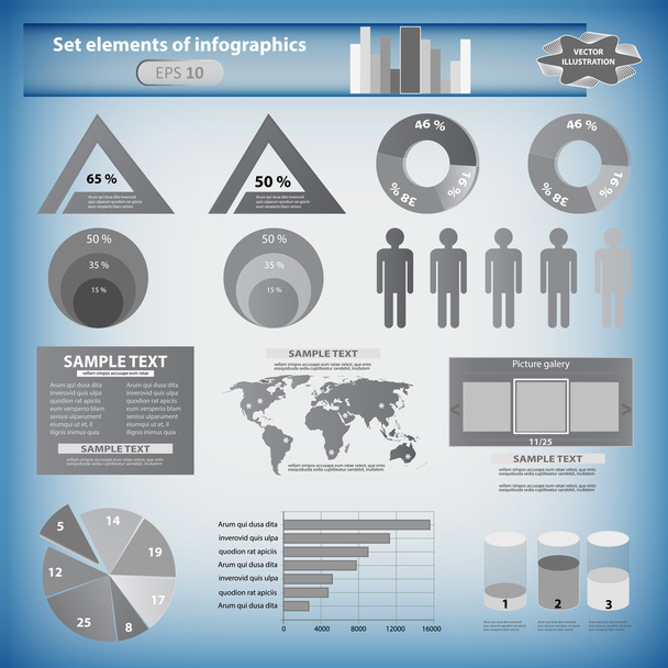 Set elements of infographics - Διάνυσμα, εικόνα