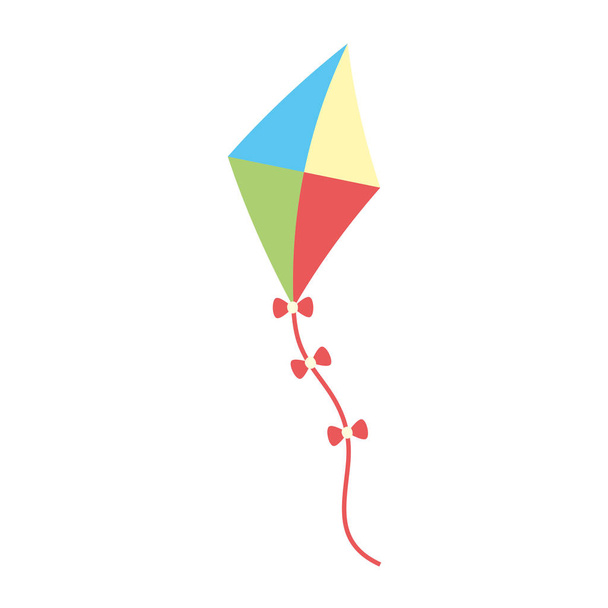 Kite speelgoed pictogram - Vector, afbeelding