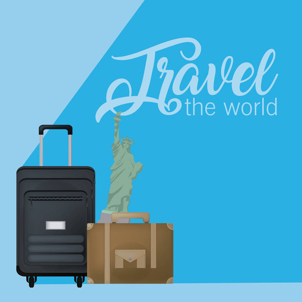 Travel the world card - Vector, Image