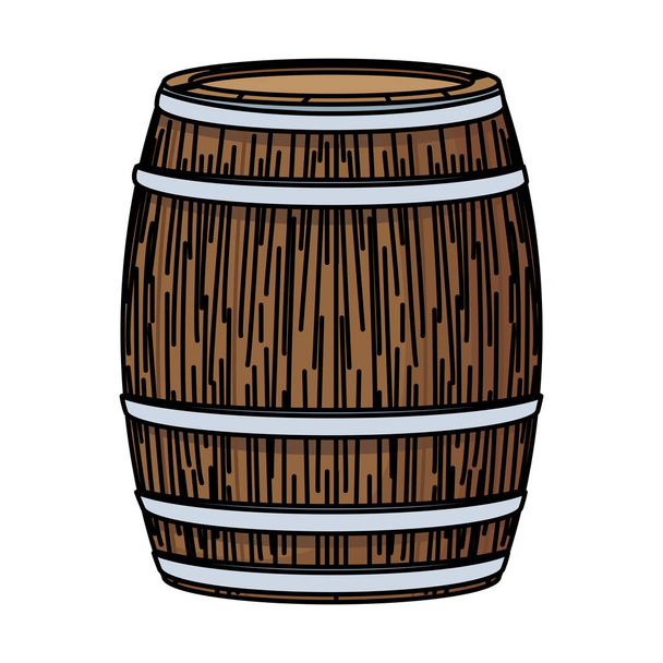 Barile di vino in legno
 - Vettoriali, immagini