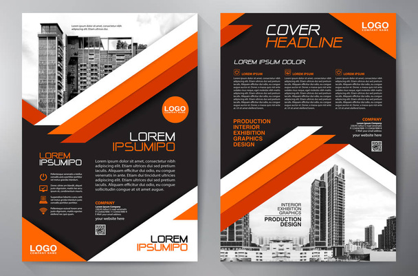 Дизайн листовки бизнес-брошюры по шаблону 4
.  - Вектор,изображение