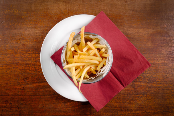 Delicious french fries closeup - Fotoğraf, Görsel