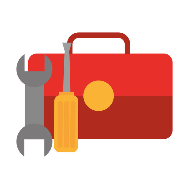 repair support toolbox wrench screwdriver - Vector, Image