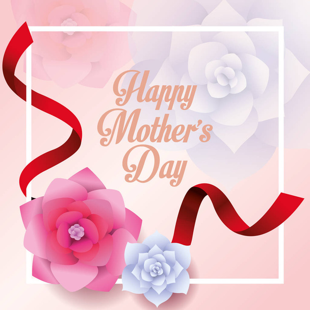 Happy mothers day card - Vektor, obrázek