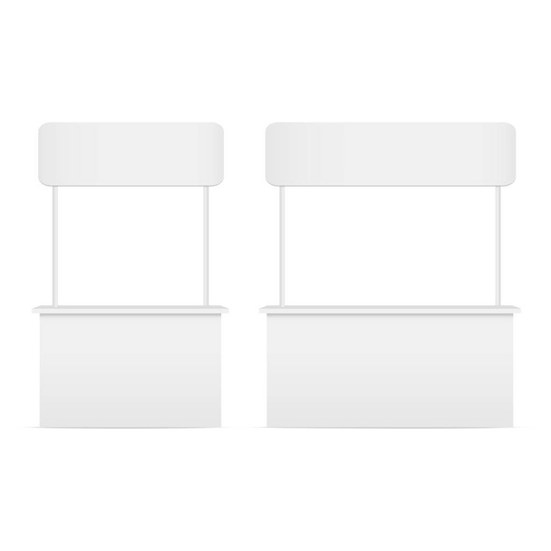 Blank promotion stand on a white background. Vector illustration - Vector, Image