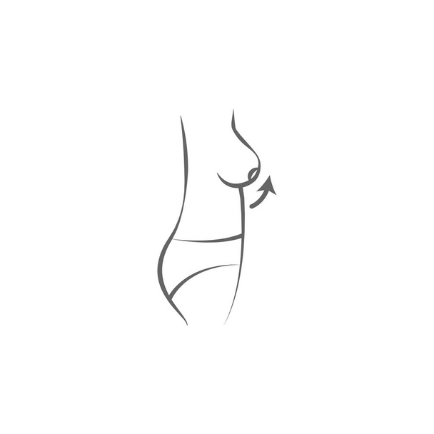 Plastische Chirurgie Hand zeichnen Symbol. Elemente der Illustration von Gesichts- und Körperlifting. Zeichen und Symbole können für Web, Logo, mobile App, ui, ux auf weißem Hintergrund verwendet werden - Vektor, Bild