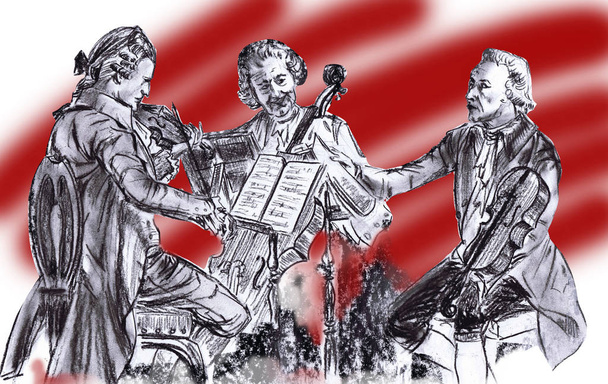 Franz Josef Haydn - compositor austriaco, representante de la escuela clásica vienesa, uno de los fundadores de géneros musicales como la sinfonía y el cuarteto de cuerdas. El creador de la melodía, que más tarde se convirtió en la base de los himnos de Alemania y
 - Foto, imagen