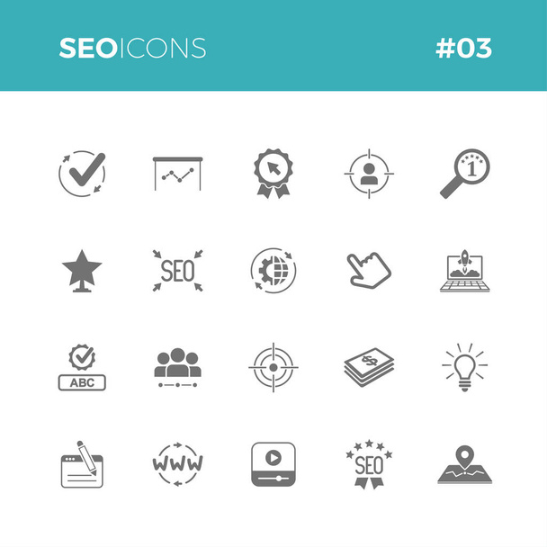 Seo icons set #03 - Vector, Image