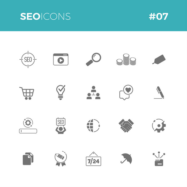 SEO icons set #07 - Vector, afbeelding