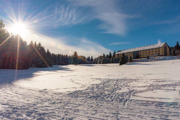 Зимний пейзаж Тюрингии Оберхоф
 - Фото, изображение