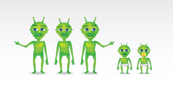 buitenaardse familie - Foto, afbeelding