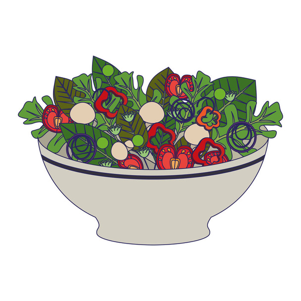 Здоровий салат з овочами
 - Вектор, зображення
