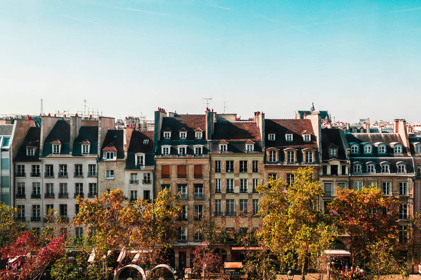 Paris,Fransa'daki Renkli Paris Binaları - Fotoğraf, Görsel