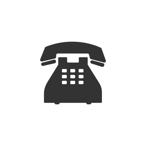 Telephone icon isolated. Landline phone. Flat design. Vector Illustration - Vector, Image