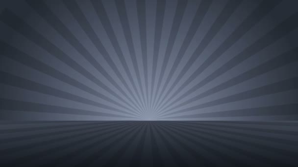 Rotating monochrome radial rays. Shiny background with ray of light. Gray abstract space. Loop animation. - Footage, Video