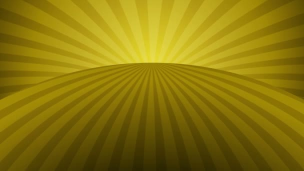 Rotating yellow radial rays. Shiny background with ray of light. Gold abstract space. Loop animation. - Footage, Video