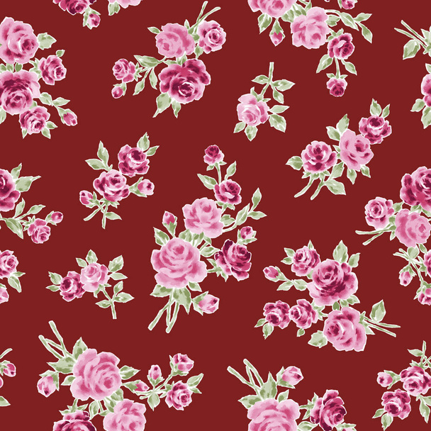Rose illustration patternI made a rose a pattern, - Foto, Imagem
