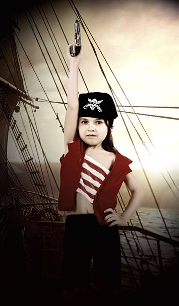 malá dívka pirát - Fotografie, Obrázek