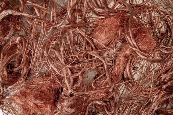 Matérias-primas fio de cobre
 - Foto, Imagem