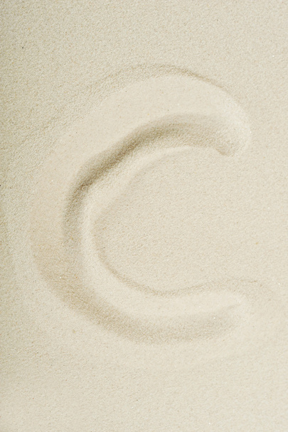Letter written on sand - Foto, Imagen