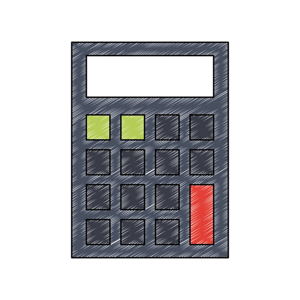 Calculator math device scribble - Vector, Image