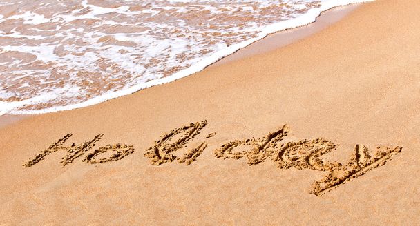 vacances écrites dessinées sur le sable
 - Photo, image