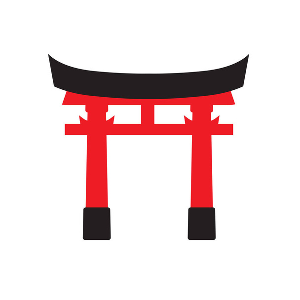 Icono de puerta japonesa-vector de ilustración
 - Vector, Imagen