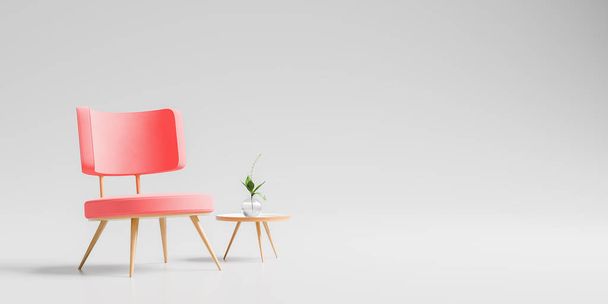 Moderni nojatuoli puinen pieni sohvapöytä eristetty pehmeä
  - Valokuva, kuva