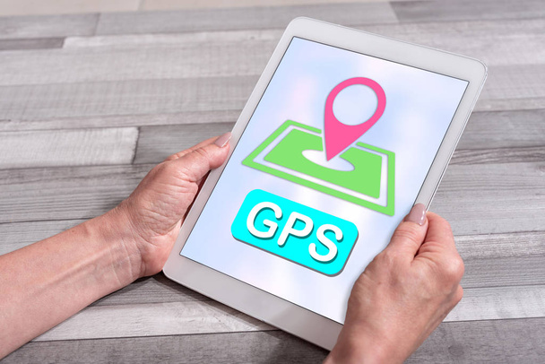 GPS koncepció egy tabletta - Fotó, kép