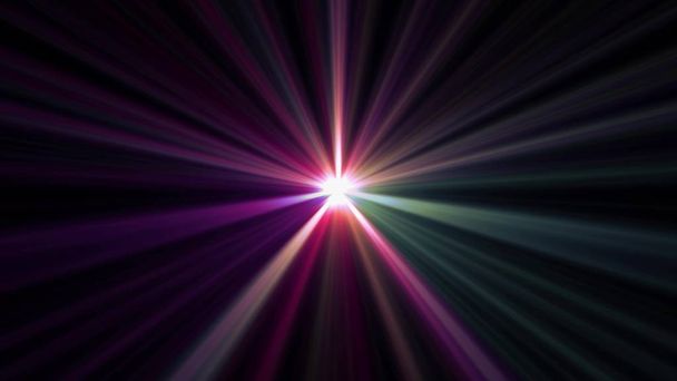 κεντρικό αστέρι λάμψη οπτικό φακό φωτοβολίδες λαμπερό bokeh εικονογράφηση τέχνη φόντο νέο φυσικό φωτισμό ακτίνες φωτός επίδραση πολύχρωμα φωτεινή εικόνα - Φωτογραφία, εικόνα