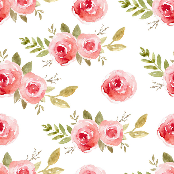 Seamless Pattern, Floral seamless pattern, Digital paper , botanical illustration for textile, fabric. Wedding, nursery background. - Фото, зображення