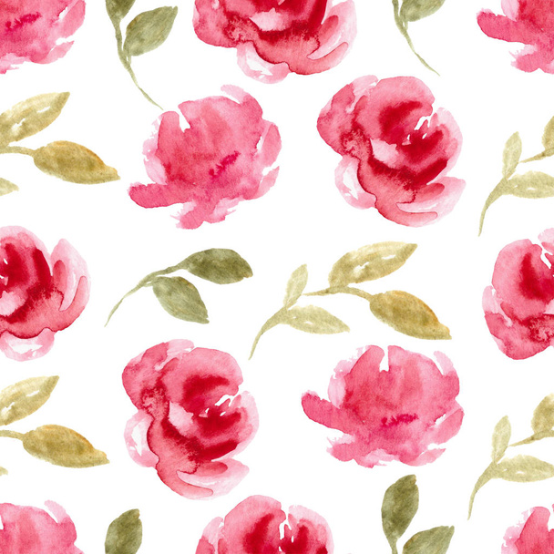 Floral digital paper, seamless pattern with botanical art for textile, fabric, background. Wedding, birthday decor. - Fotografie, Obrázek